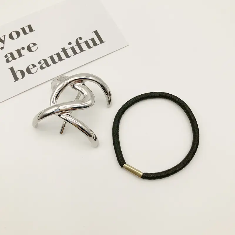 2023 Geometric Silver Hair Clip for Women
