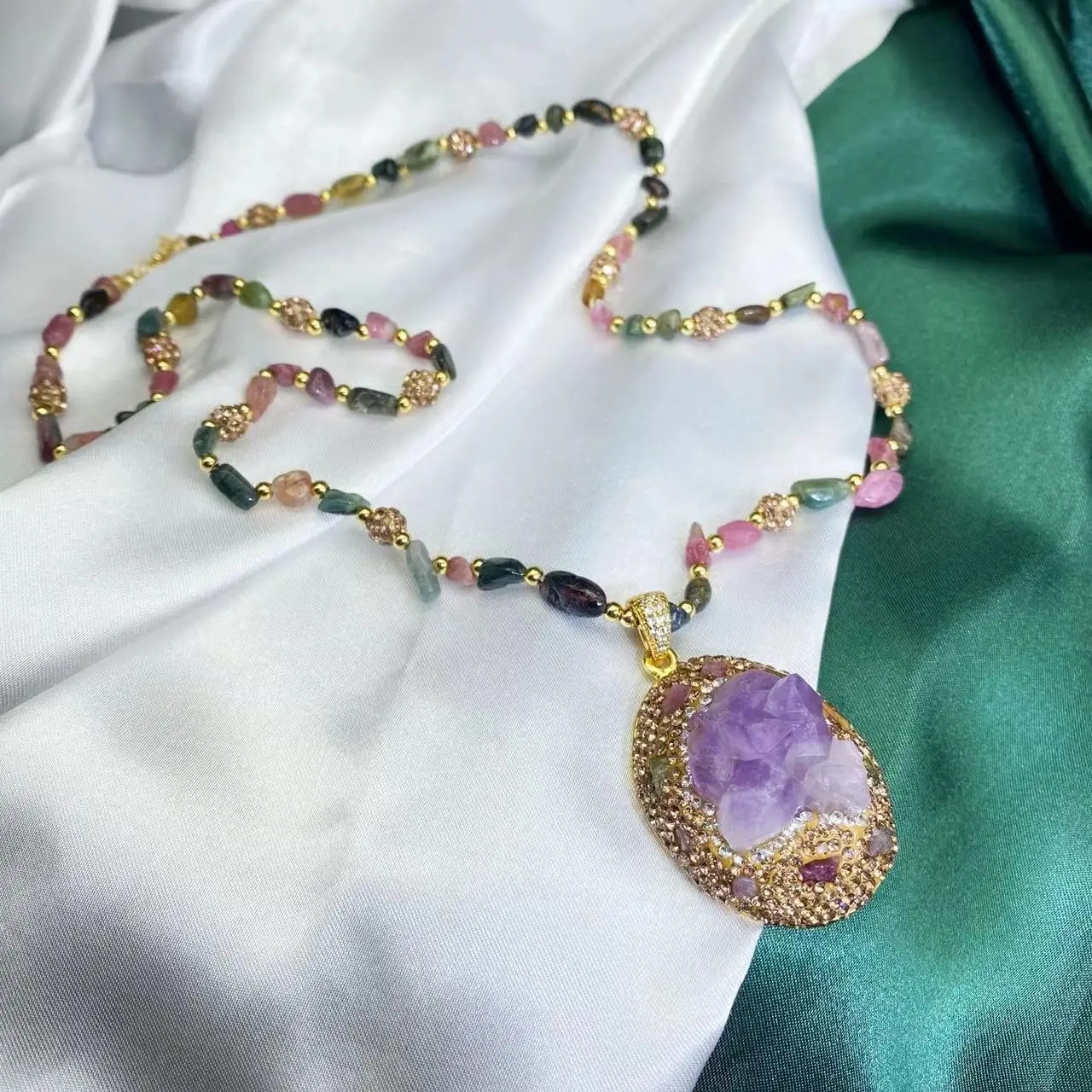 Natural Purple Tourmaline Necklace for Women — feature 4