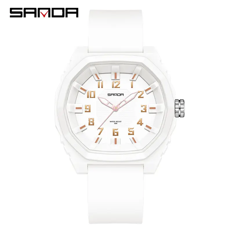 Sanda Men's Black Quartz Watch for Students Sports