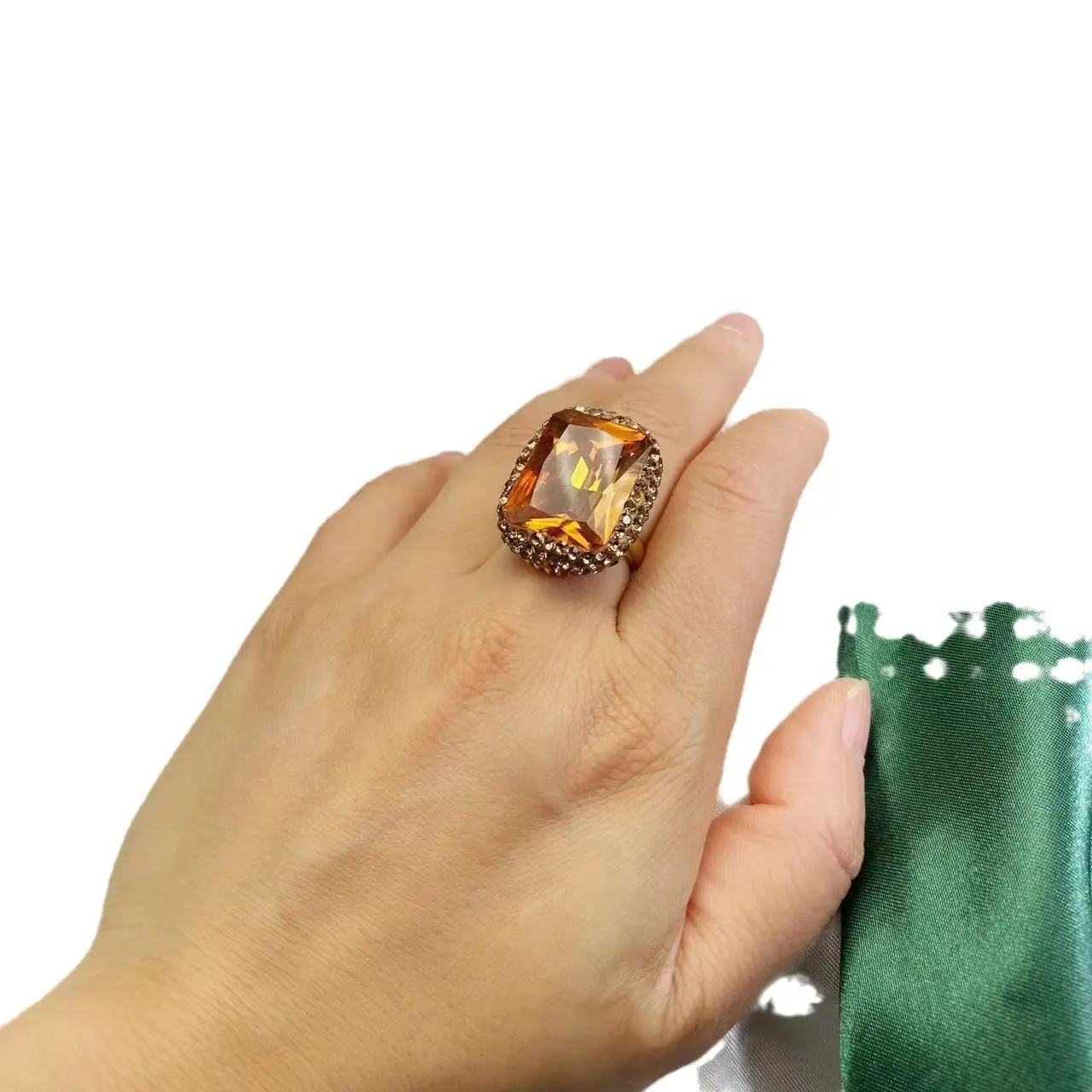 Retro Natural Sudan Stone Adjustable Ring - Image 6