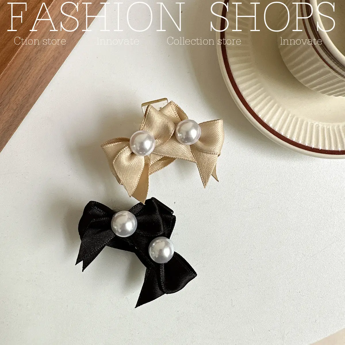 Cute Princess Pearl Bow Hairpin for Girls