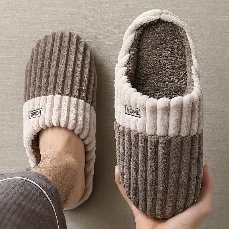 Home Cotton Slippers for Women in Winter, Indoor Men's Winter Bedroom Slippers, Autumn and Winter Household Plush Warm Cotton Slippers for Men, Winter Wholesale - Image 8