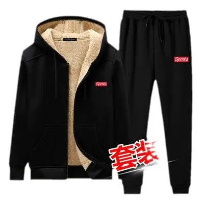 2023 Winter Men's Black Fleece Hoodie Set - Image 35
