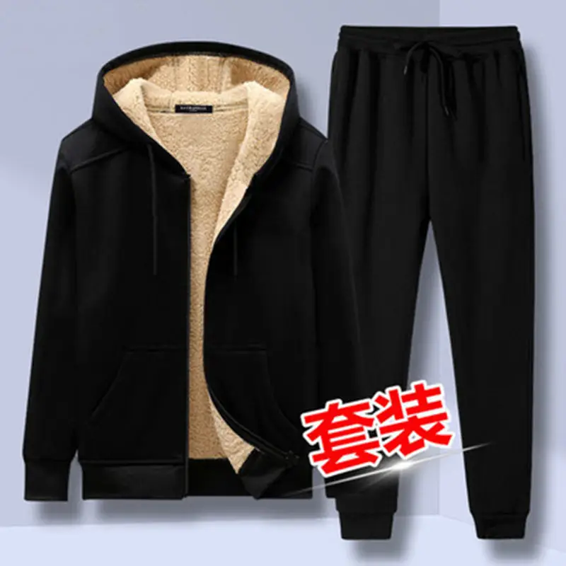 2023 Winter Men's Black Fleece Hoodie Set — feature 10