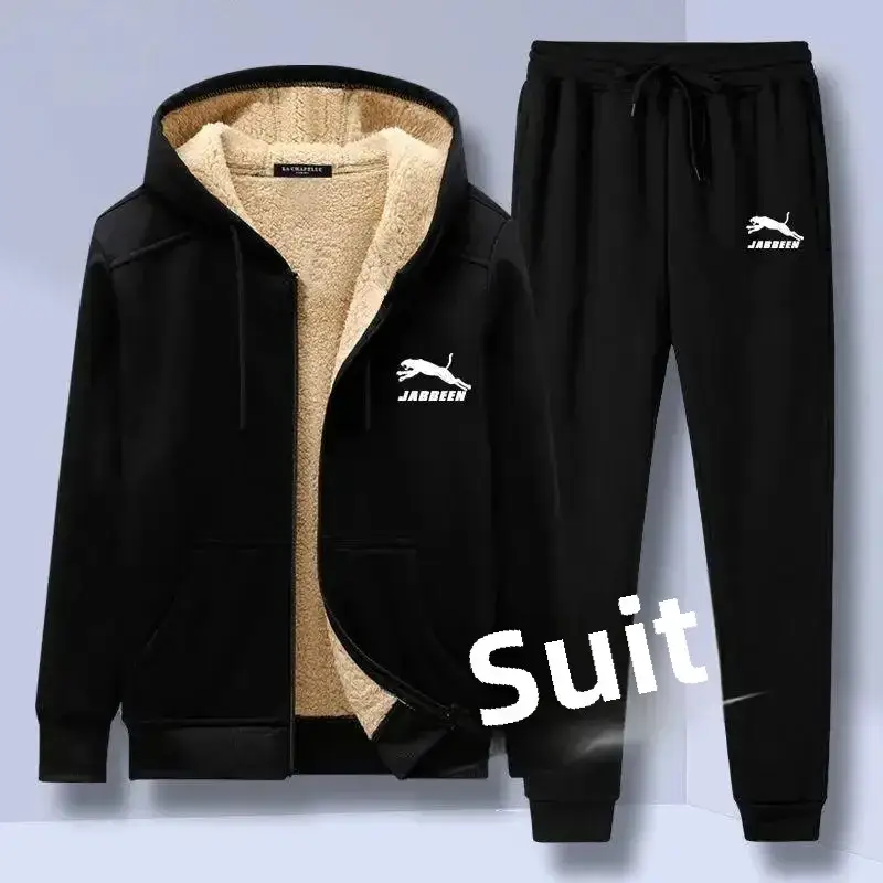 2023 Winter Men's Black Fleece Hoodie Set - Image 13