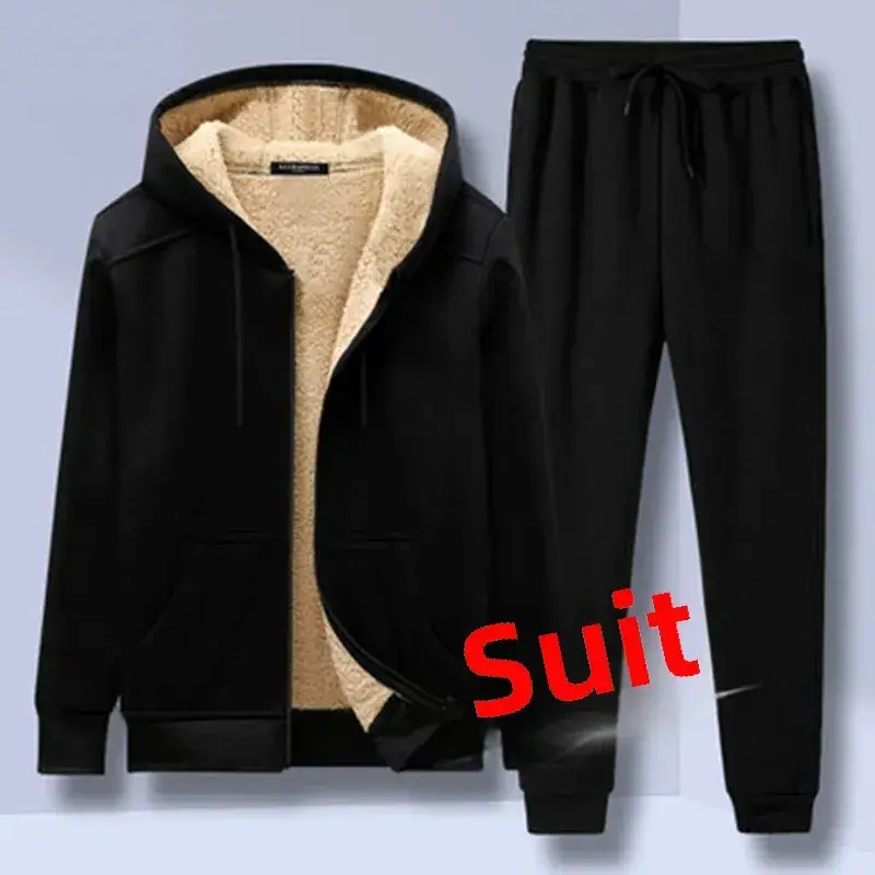 2023 Winter Men's Black Fleece Hoodie Set - Image 18