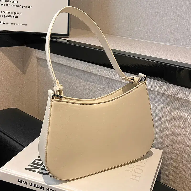 Women's Beige Shoulder Bag 2025 New Retro Design - Image 5