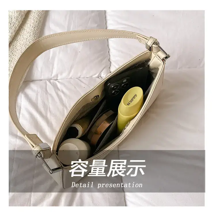 Women's Beige Shoulder Bag 2025 New Retro Design — feature 19