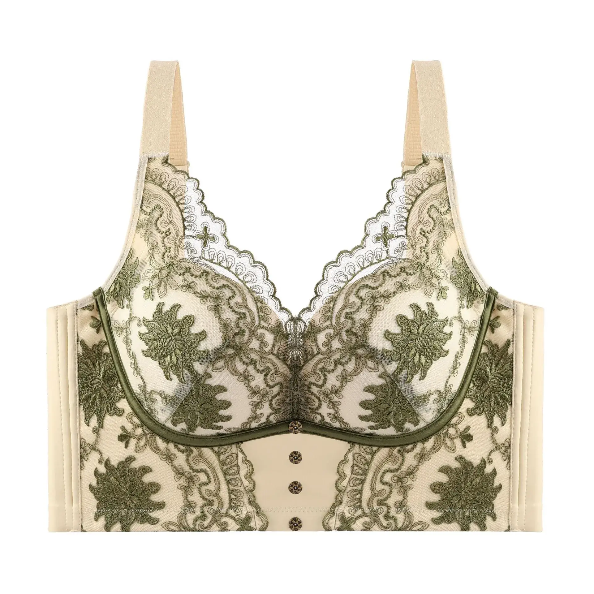 French Embroidered Adjustable Bra for Small Chest - Image 2