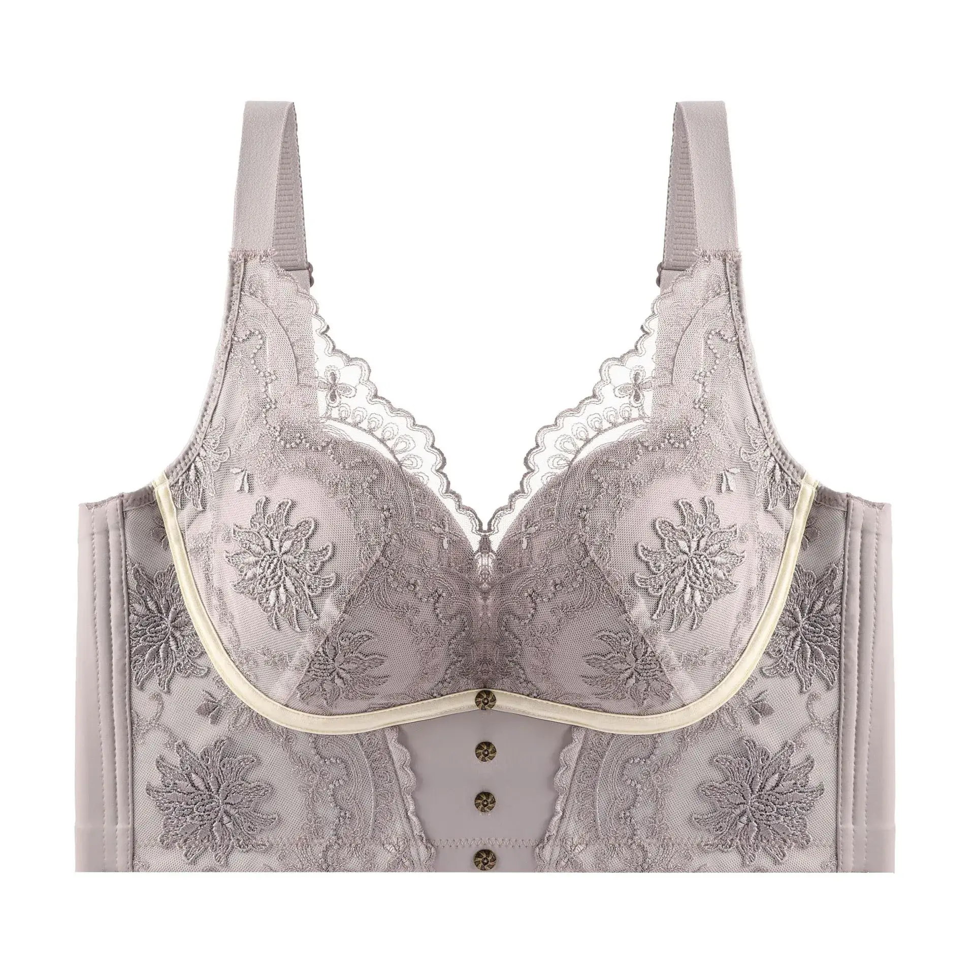 French Embroidered Adjustable Bra for Small Chest - Image 3
