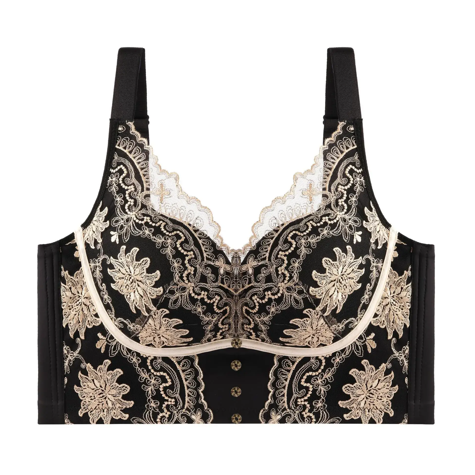 French Embroidered Adjustable Bra for Small Chest - Image 4