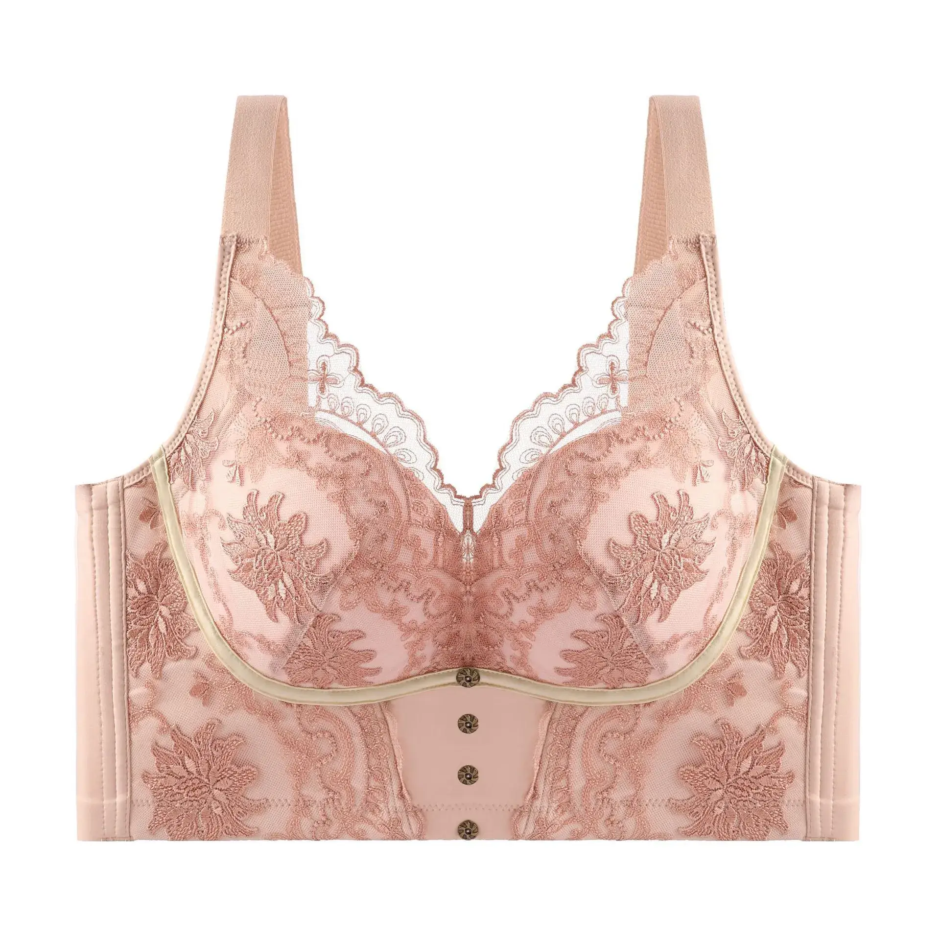 French Embroidered Adjustable Bra for Small Chest - Image 5