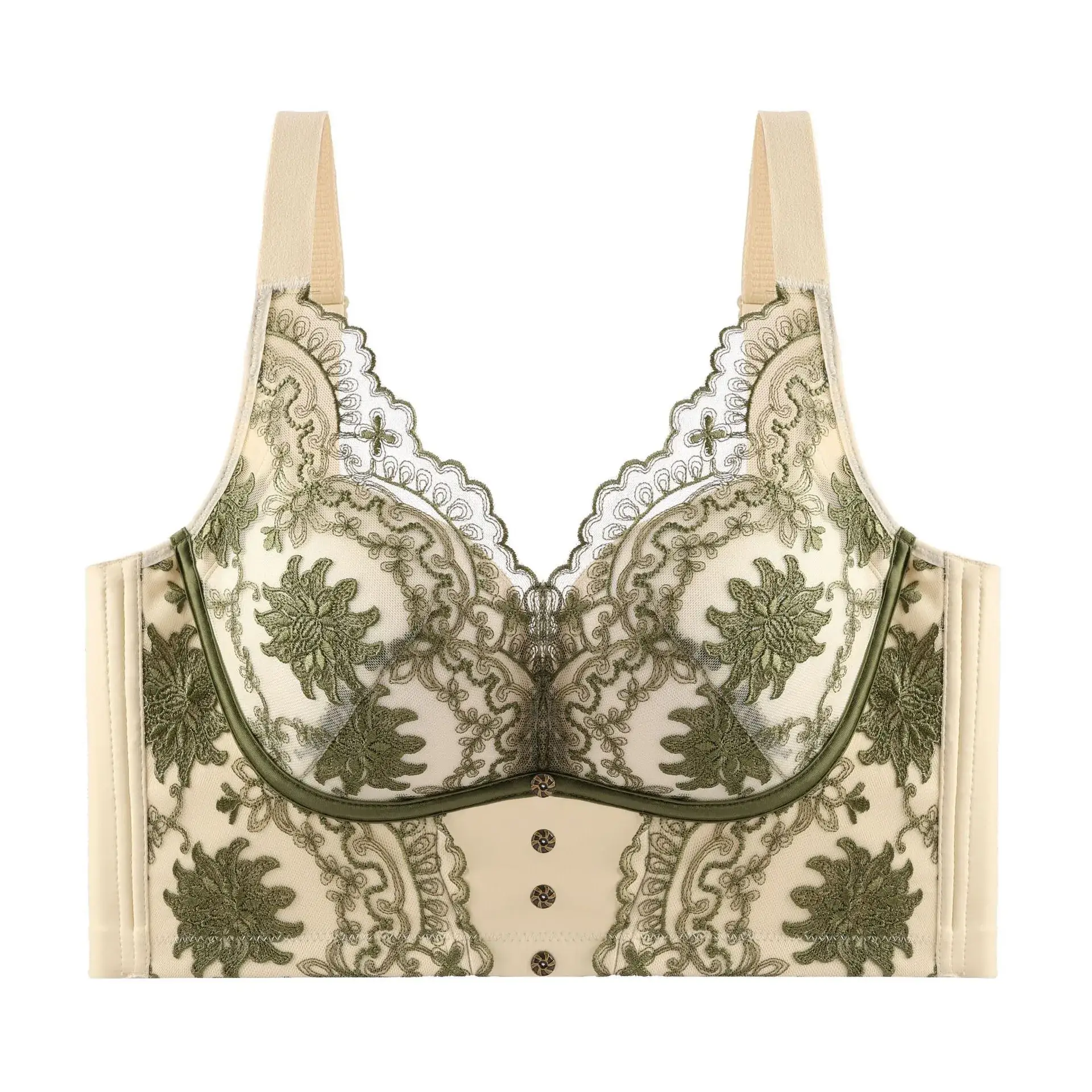 French Embroidered Adjustable Bra for Small Chest - Image 6