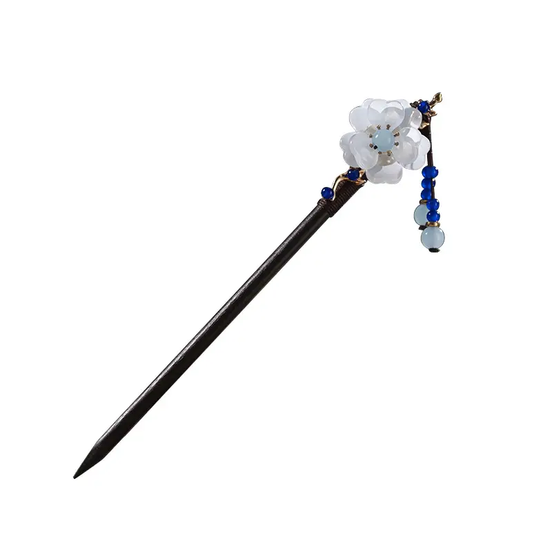 Ancient Hanfu Hairpin Tassel Step Shake Wood Chopsticks - Image 35