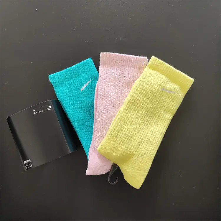 Suwannike mid-calf length socks thickened towel bottom thin basketball socks three pairs long mid-calf short socks