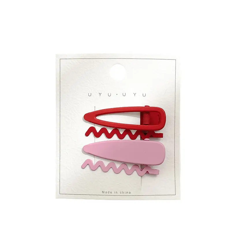 Matte Frosted Hairpins 4 Pcs Wave Clip Set - Image 10