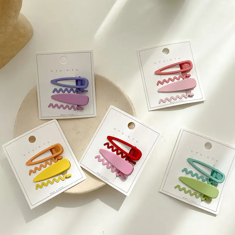 Matte Frosted Hairpins 4 Pcs Wave Clip Set — feature 2