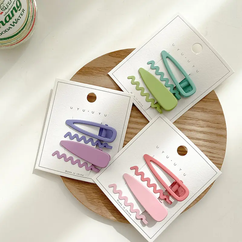 Matte Frosted Hairpins 4 Pcs Wave Clip Set — feature 3