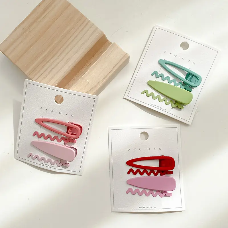 Matte Frosted Hairpins 4 Pcs Wave Clip Set — feature 5