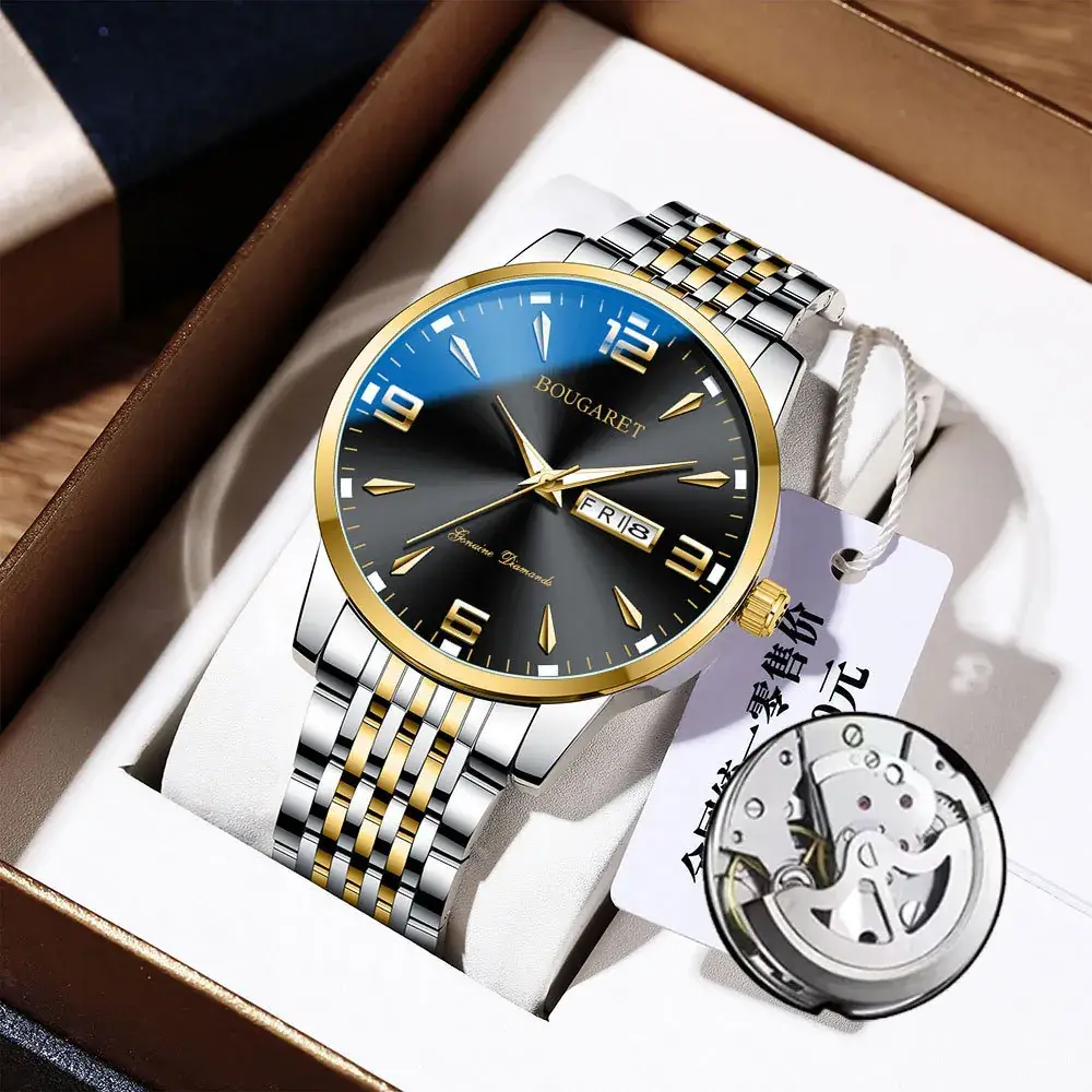 Bougarret Men's Waterproof Luminous Calendar Watch - Image 2