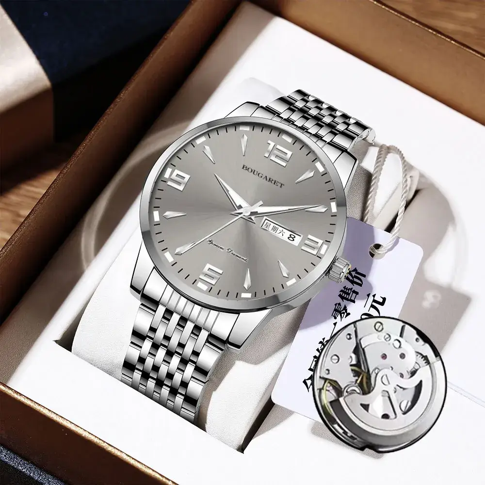 Bougarret Men's Waterproof Luminous Calendar Watch - Image 4