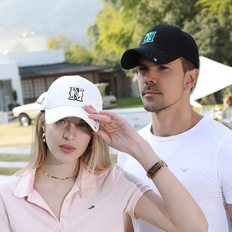 Men Black Baseball Cap with Star & Peak Design - Image 10