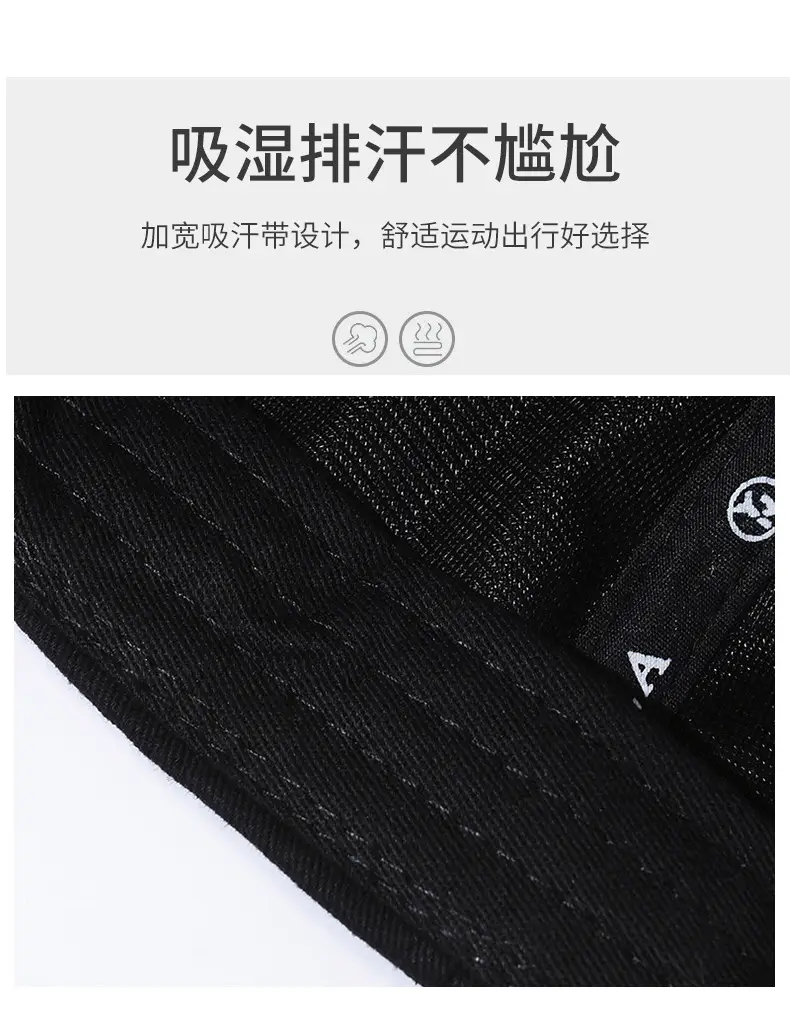 Men Black Baseball Cap with Star & Peak Design — feature 3