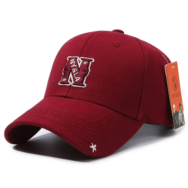 Men Black Baseball Cap with Star & Peak Design - Image 7