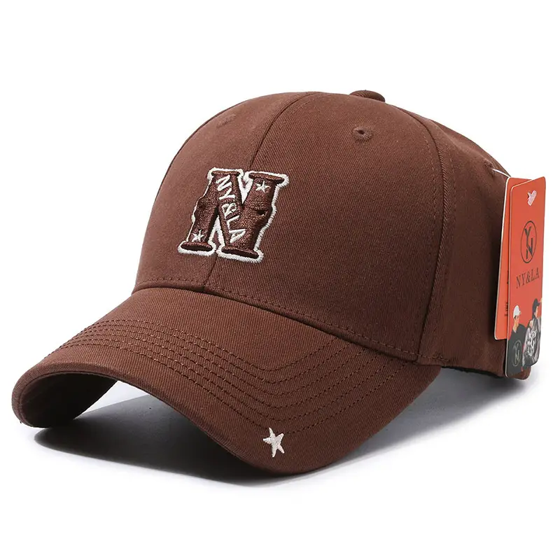 Men Black Baseball Cap with Star & Peak Design - Image 8