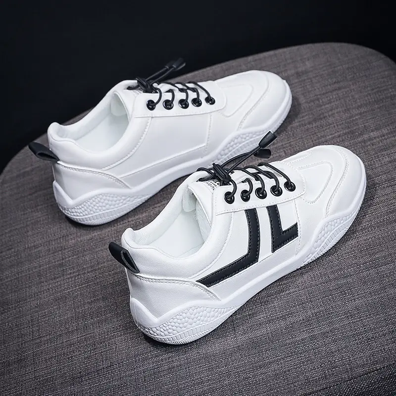 Women White Korean Style Sneakers 2023 - Image 5