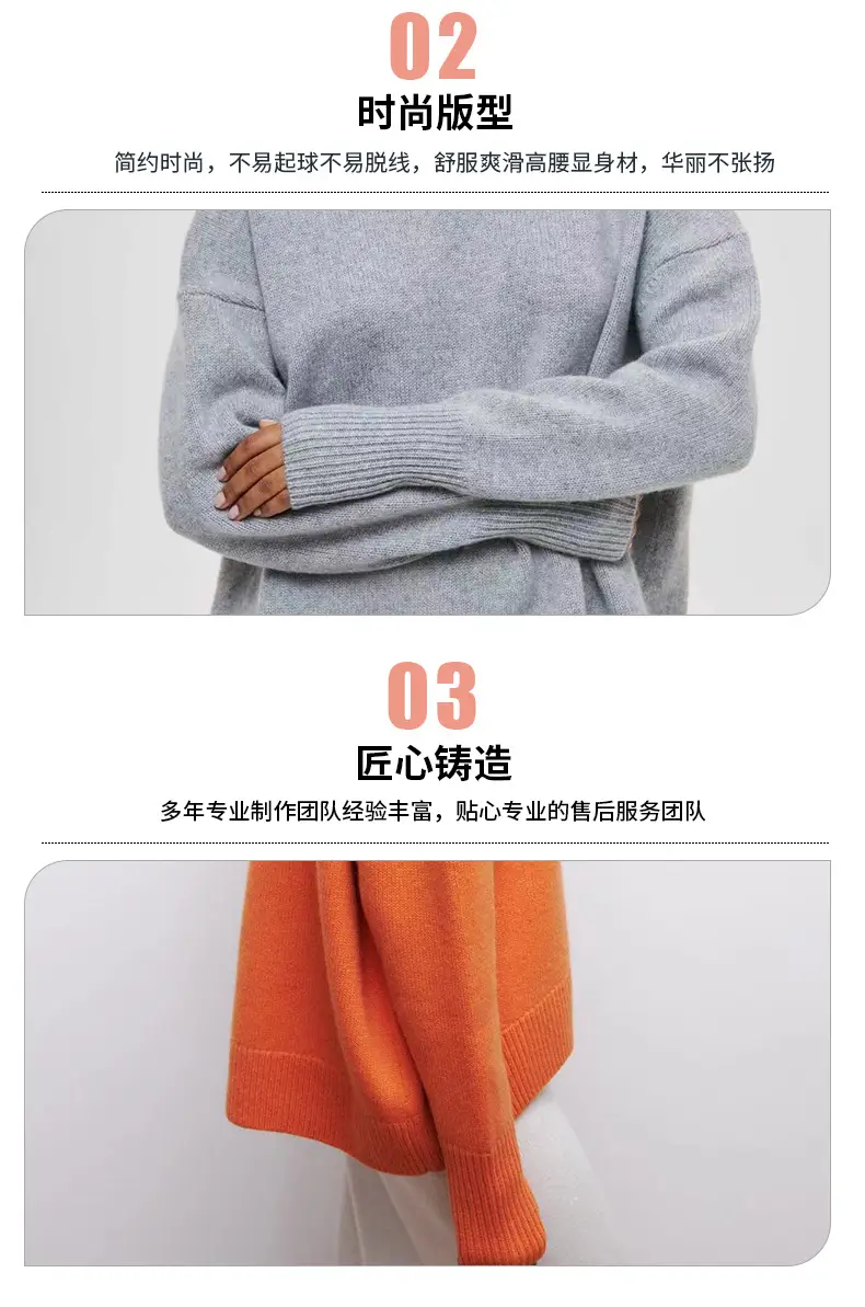 Women Long Sleeve Knitted Sweater Black Winter — feature 10