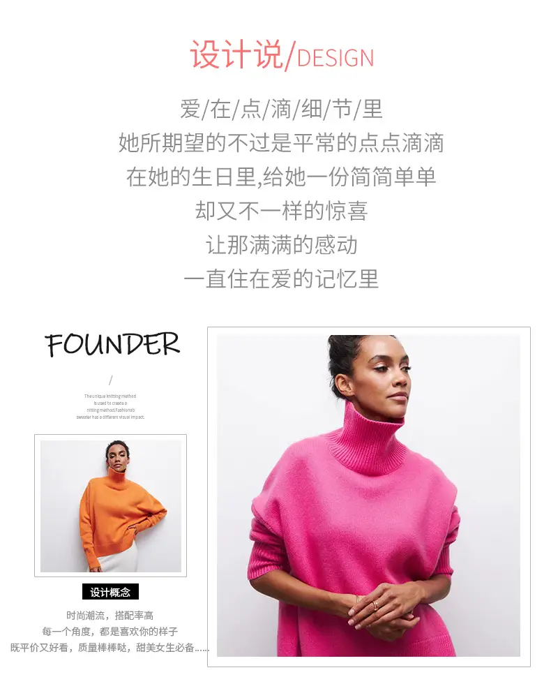 Women Long Sleeve Knitted Sweater Black Winter — feature 13