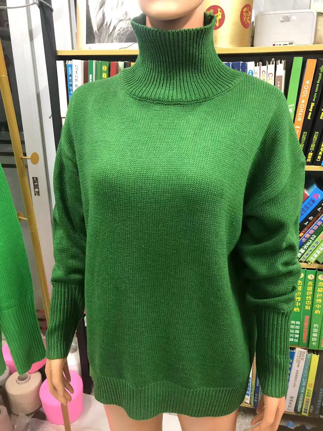 Women Long Sleeve Knitted Sweater Black Winter — feature 25