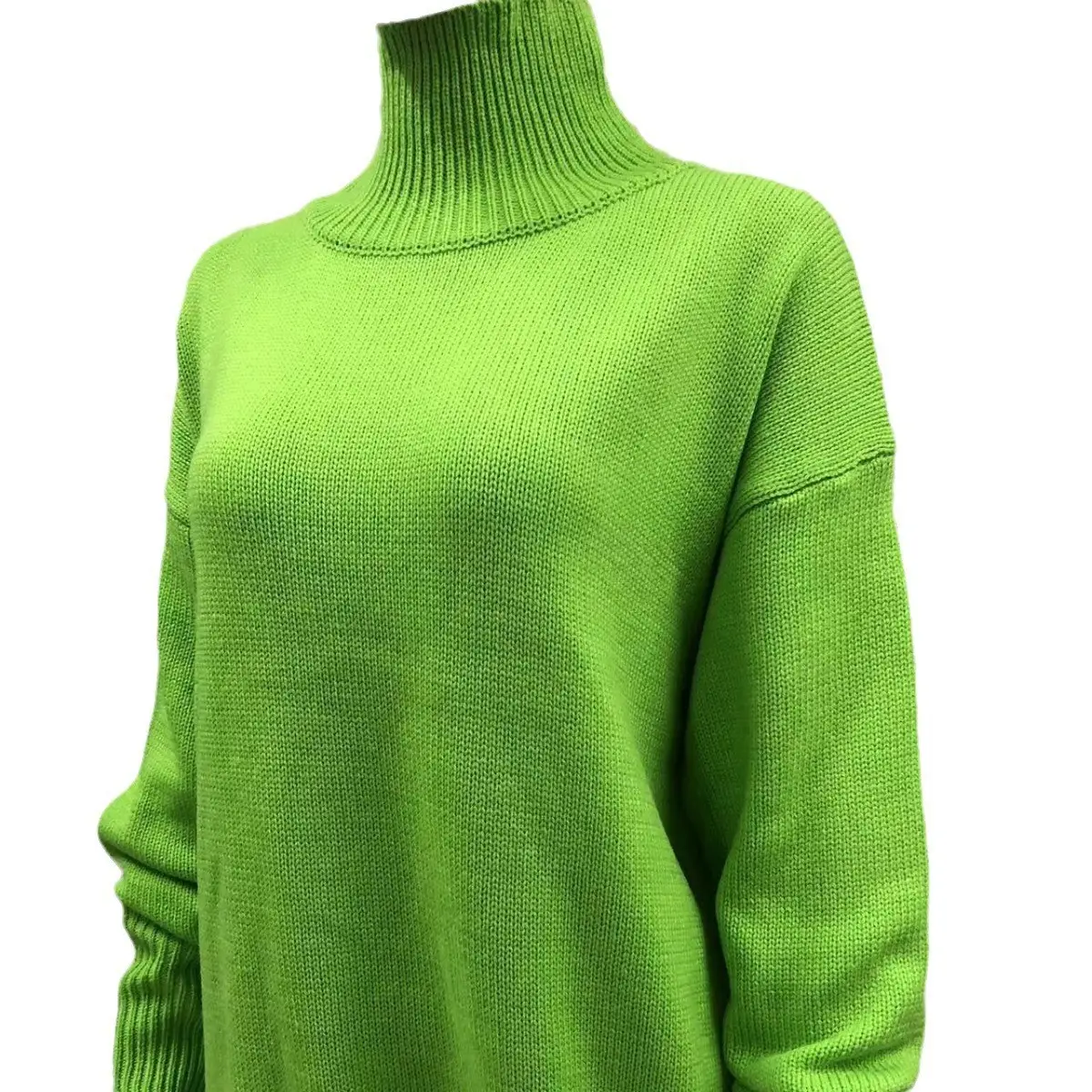 Women Long Sleeve Knitted Sweater Black Winter — feature 6
