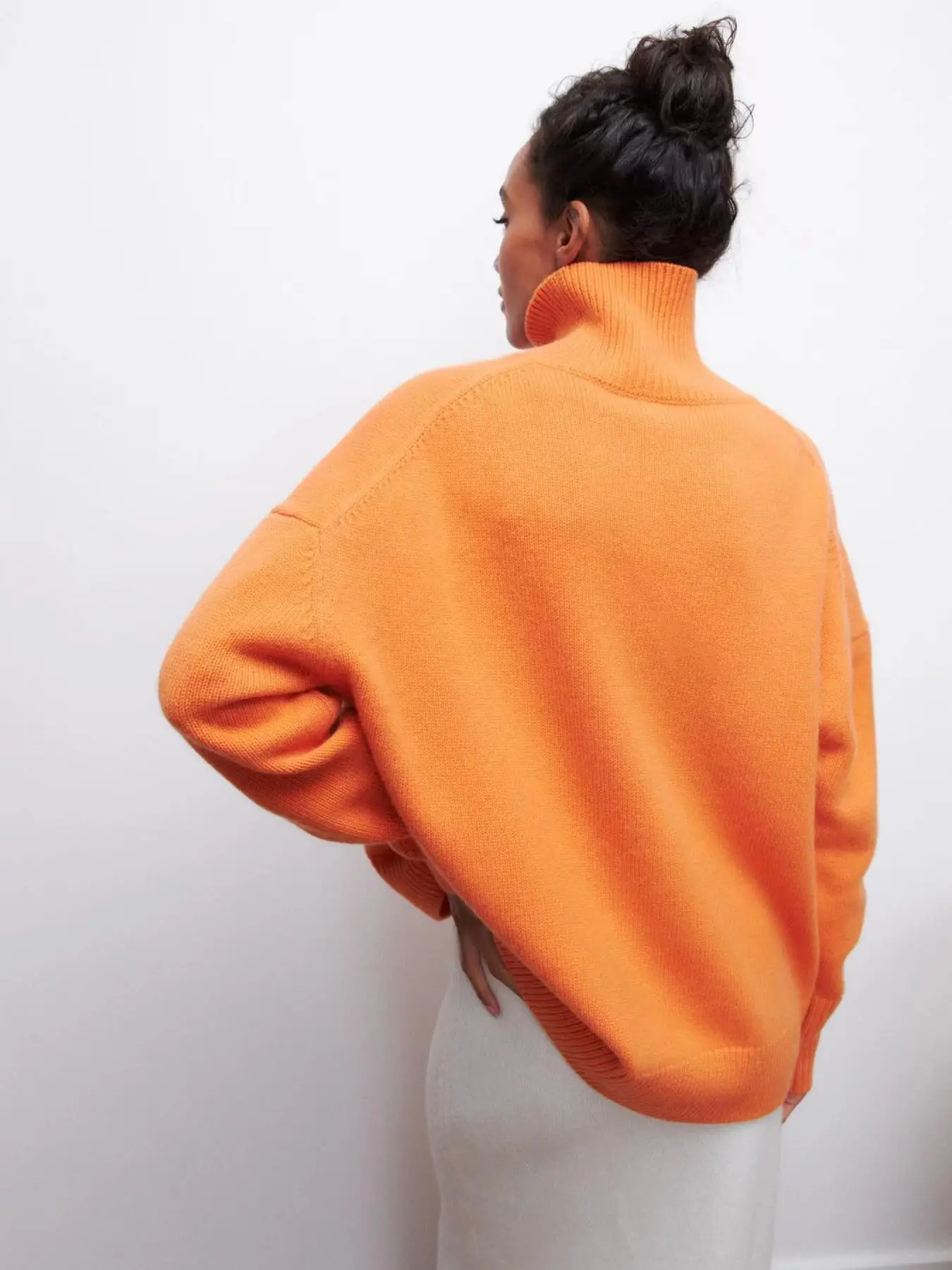 Women Long Sleeve Knitted Sweater Black Winter — feature 9