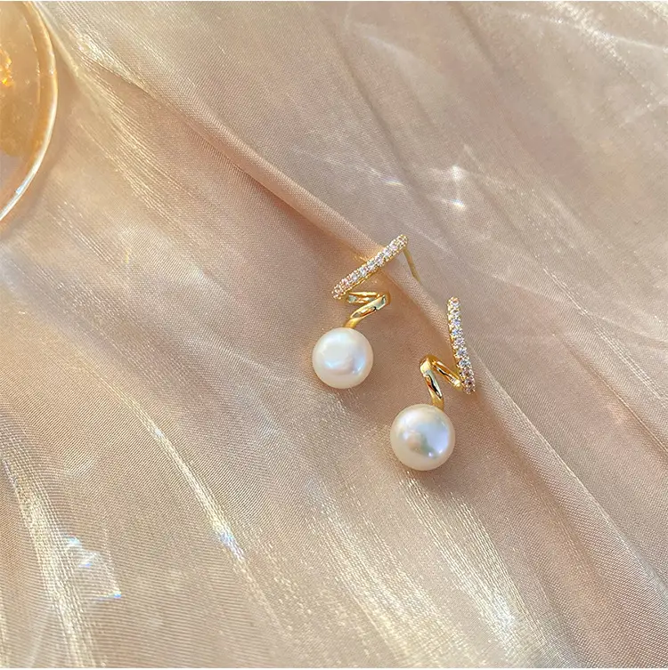 Natural Freshwater Pearl Earrings S925 Silver Needle Seven Mis Tone — feature 10