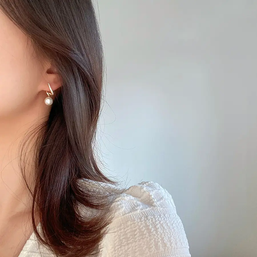 Natural Freshwater Pearl Earrings S925 Silver Needle Seven Mis Tone — feature 5