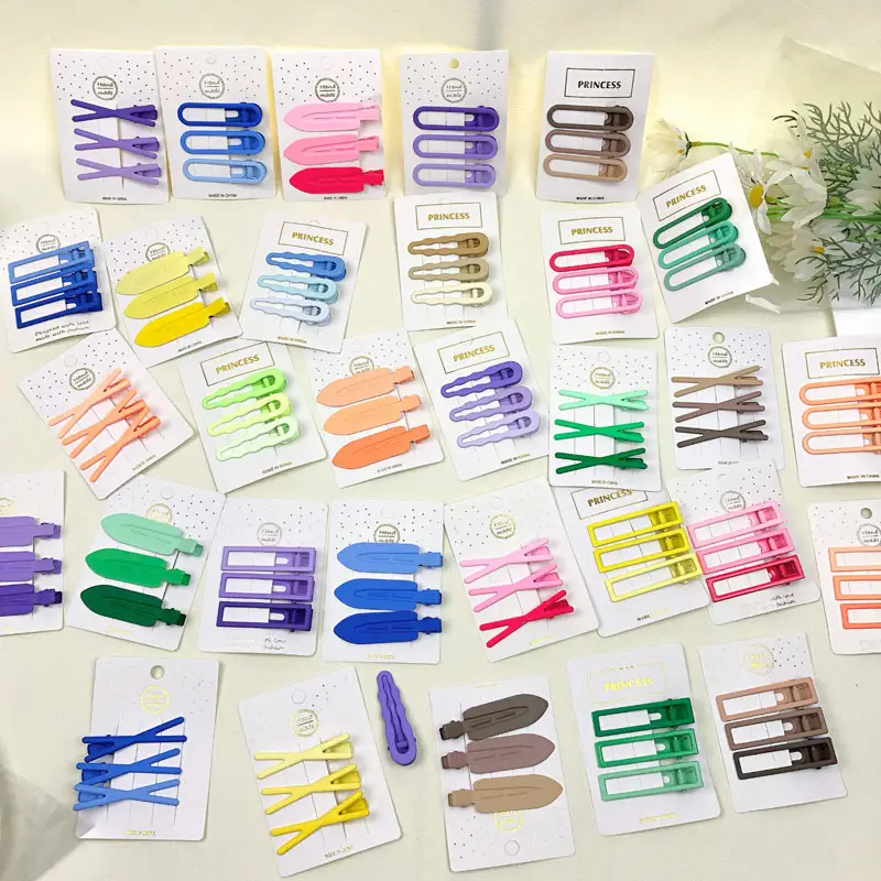 Cute Blue Hair Clips Set for Girls Candy Color — feature 3