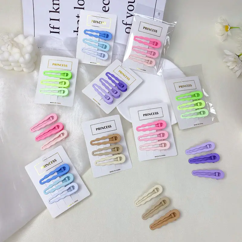 Cute Blue Hair Clips Set for Girls Candy Color — feature 4