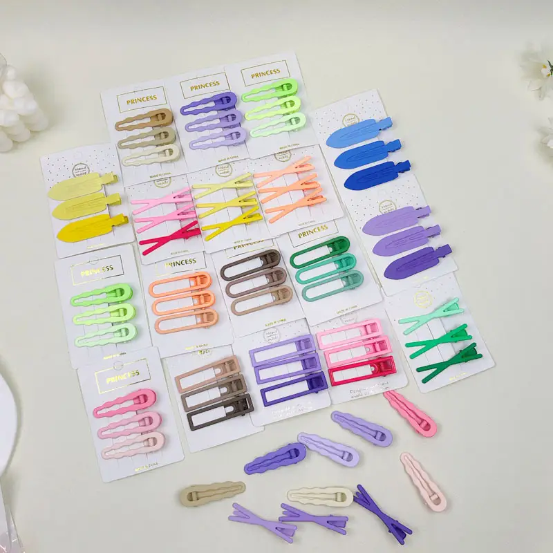 Cute Blue Hair Clips Set for Girls Candy Color — feature 6