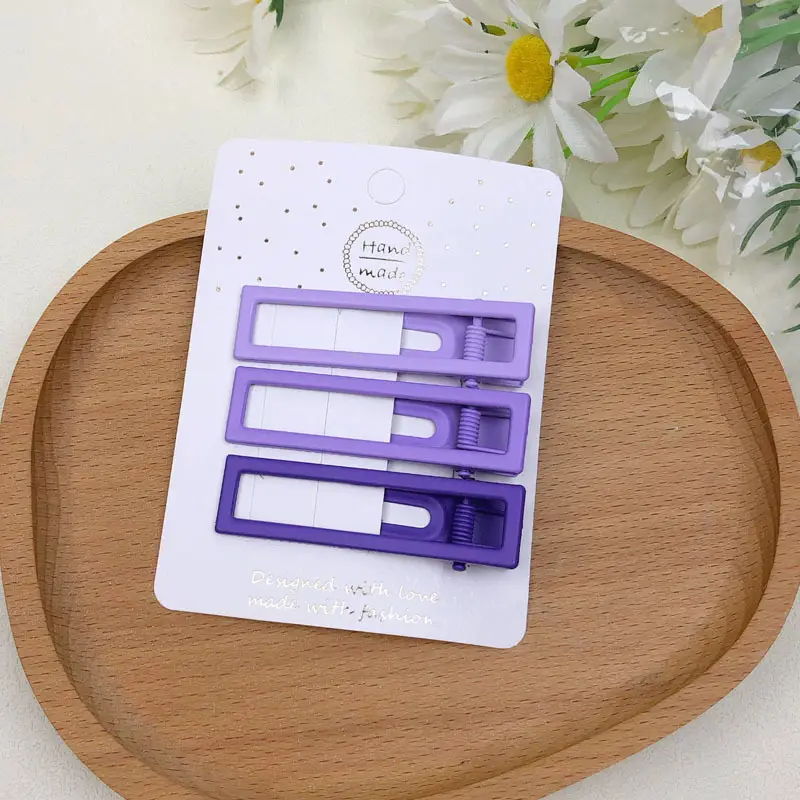 Cute Blue Hair Clips Set for Girls Candy Color - Image 13