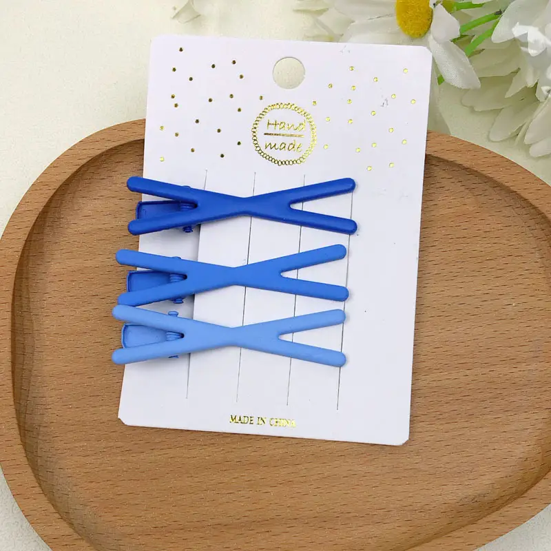 Cute Blue Hair Clips Set for Girls Candy Color - Image 19