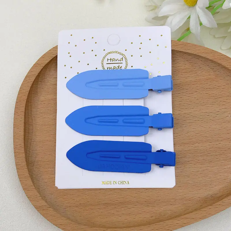 Cute Blue Hair Clips Set for Girls Candy Color - Image 30