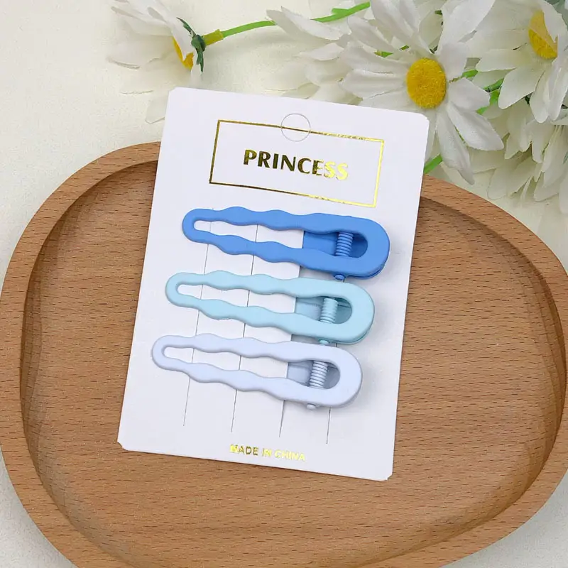 Cute Blue Hair Clips Set for Girls Candy Color - Image 33