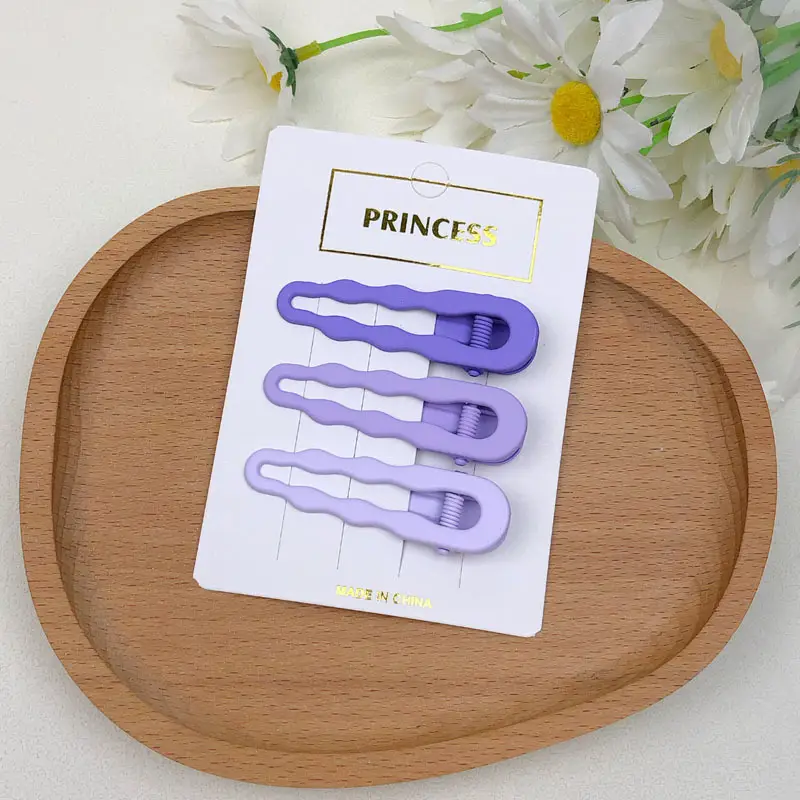 Cute Blue Hair Clips Set for Girls Candy Color - Image 35