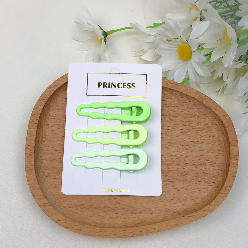 Cute Blue Hair Clips Set for Girls Candy Color - Image 36