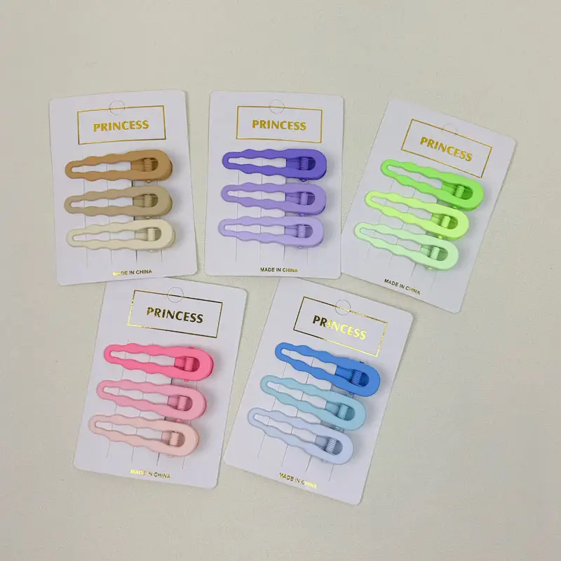 Cute Blue Hair Clips Set for Girls Candy Color - Image 38