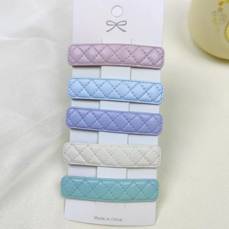 Cute Blue Hair Clips Set for Girls Candy Color - Image 45