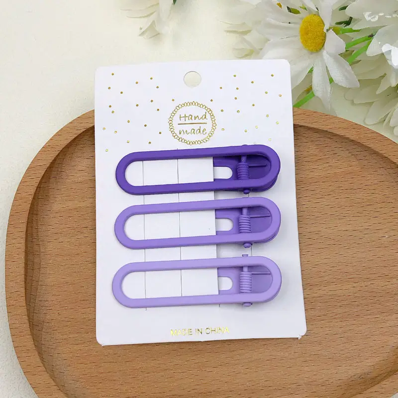 Cute Blue Hair Clips Set for Girls Candy Color - Image 7