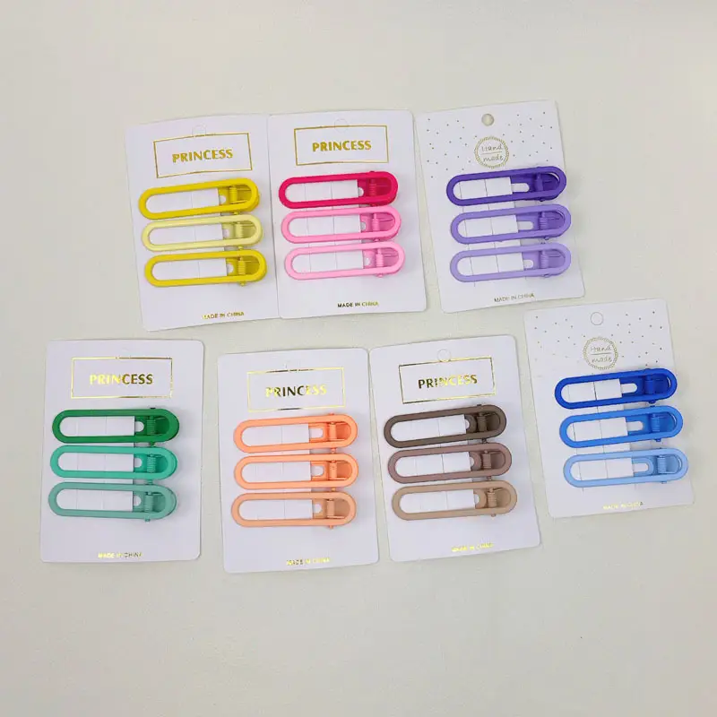 Cute Blue Hair Clips Set for Girls Candy Color - Image 8